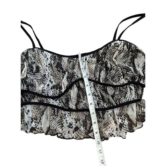 Urban Outfitters Sheer Snake Print Crop Tank Top sz large - Picture 5 of 9